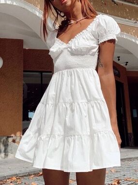 Princess Polly White Smocked Dress